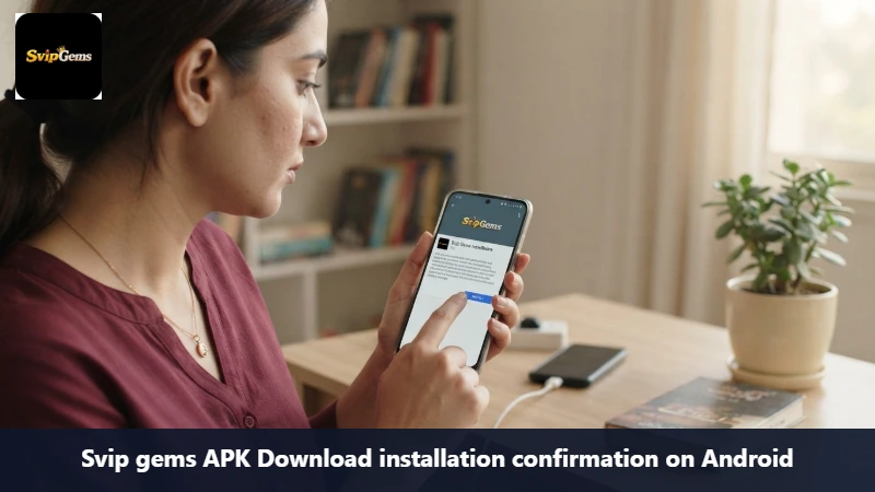 Svip gems APK Download installation confirmation on Android
