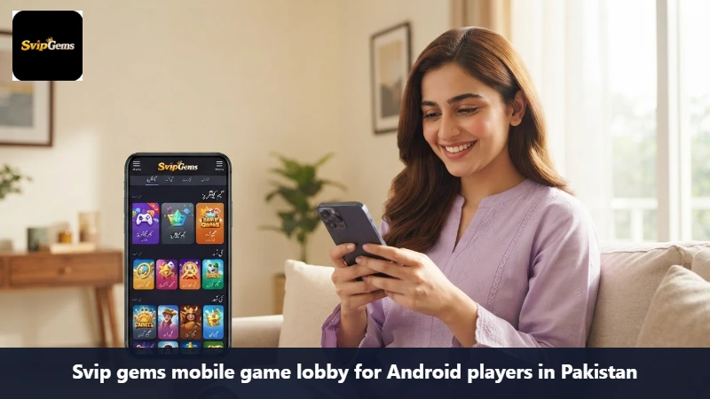 Svip gems mobile game lobby for Android players in Pakistan